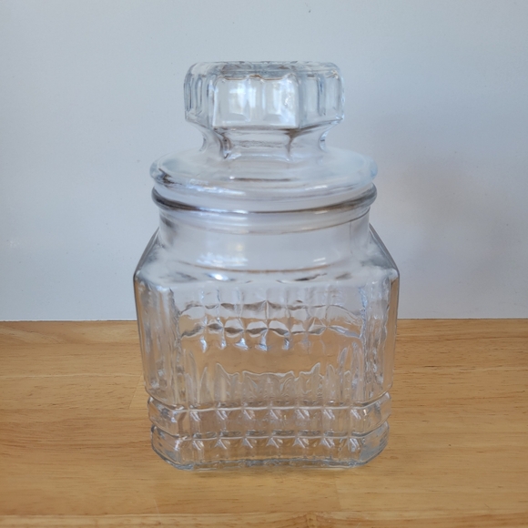 Clear Glass Storage Jar Koeze Canister Beautiful Food Storage - Picture 1 of 5